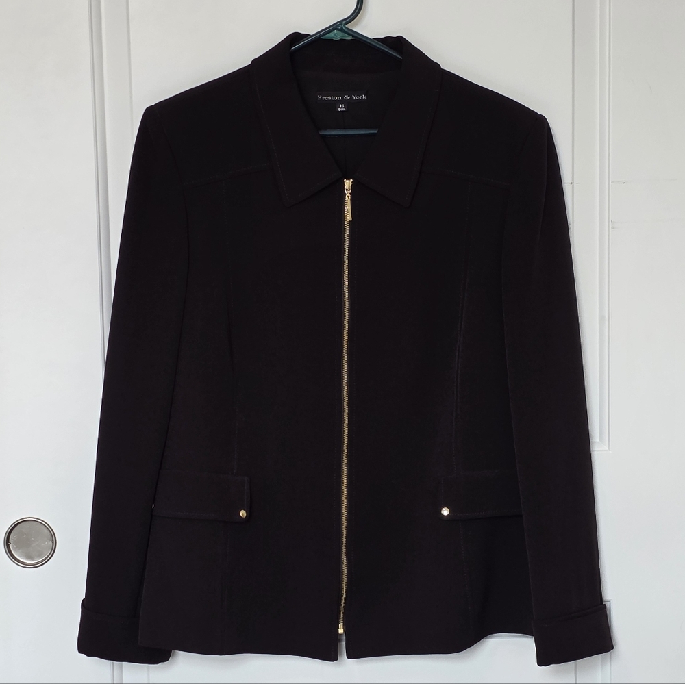 Preston & York Women's Dark Brown Blazer Size 16